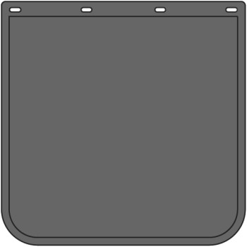 Mudflap - 24" Wide x 24" High - Plain Black